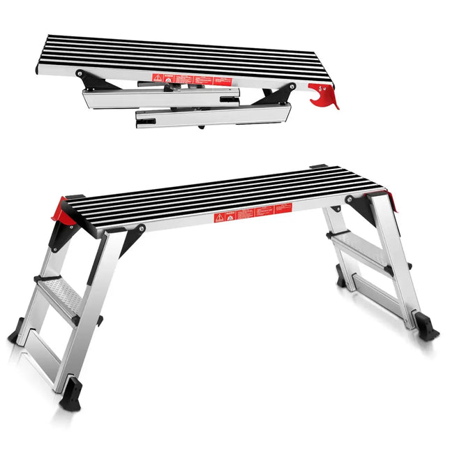 330 lbs Aluminum Folding Non-slip Drywall Step Stool Ladder - Kitchen Tools