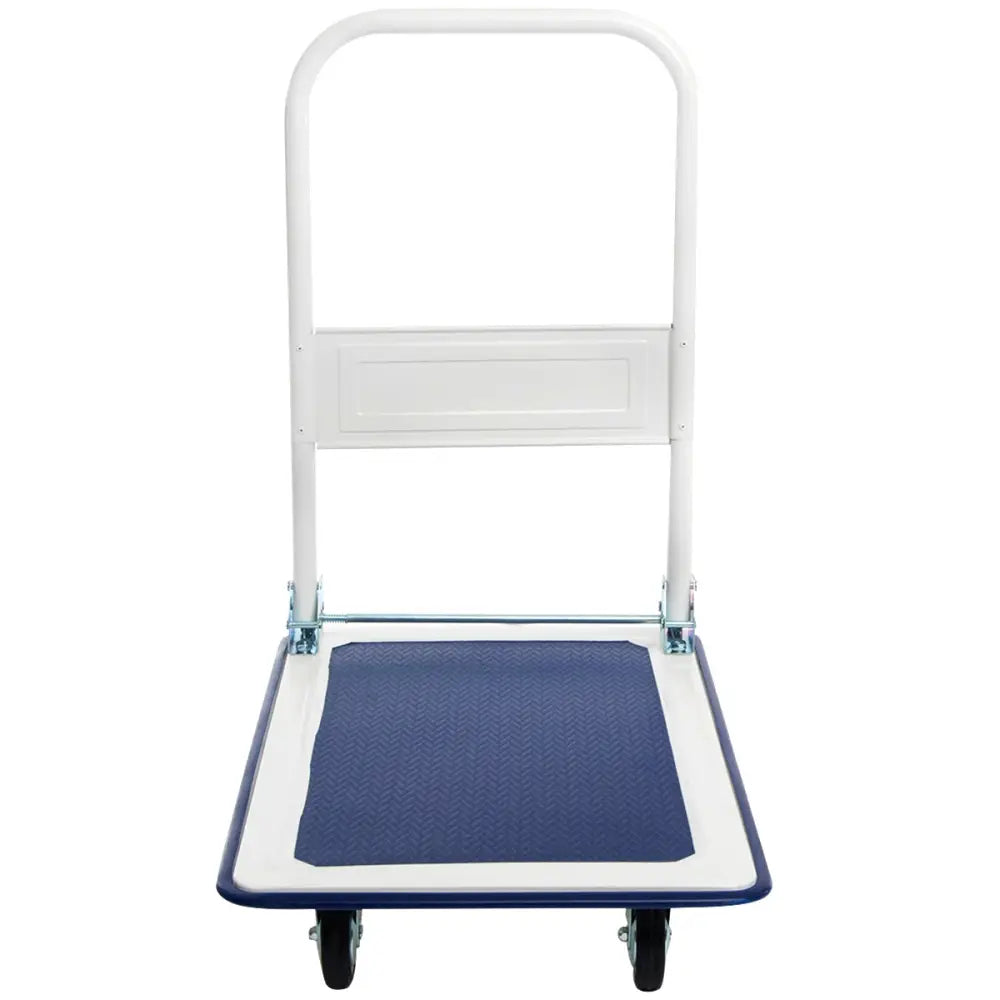 330 lbs Platform Cart Dolly Foldable Warehouse Push Hand Truck - Light Blue - Garages
