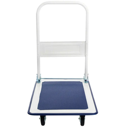 330 lbs Platform Cart Dolly Foldable Warehouse Push Hand Truck - Light Blue - Garages