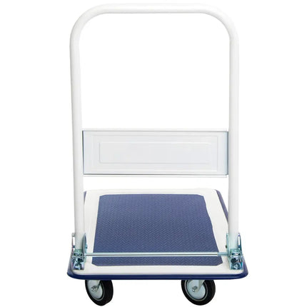 330 lbs Platform Cart Dolly Foldable Warehouse Push Hand Truck - Light Blue - Garages