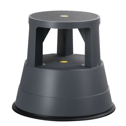 330 lbs Step Stool with Non-Slip Rubber Platform - Black - Ladders