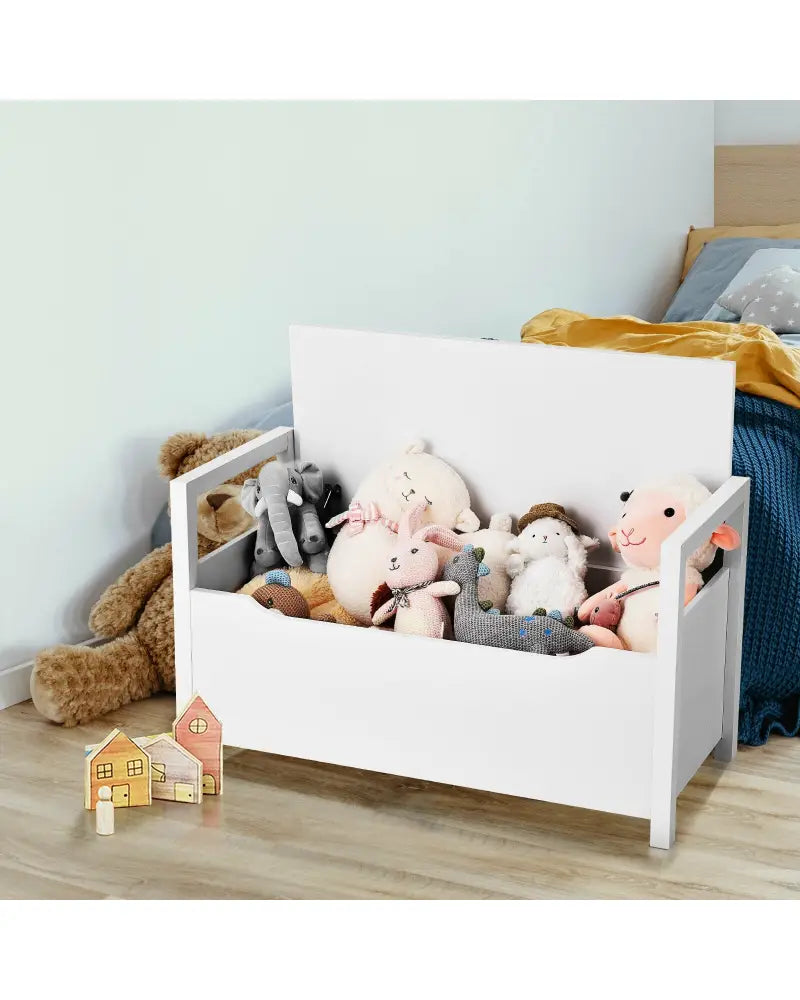 34.5, 15.5, 19.5 Inch Shoe Storage Bench with Cushion Seat for Entryway-White - White - Shoe Racks & Storage Benches