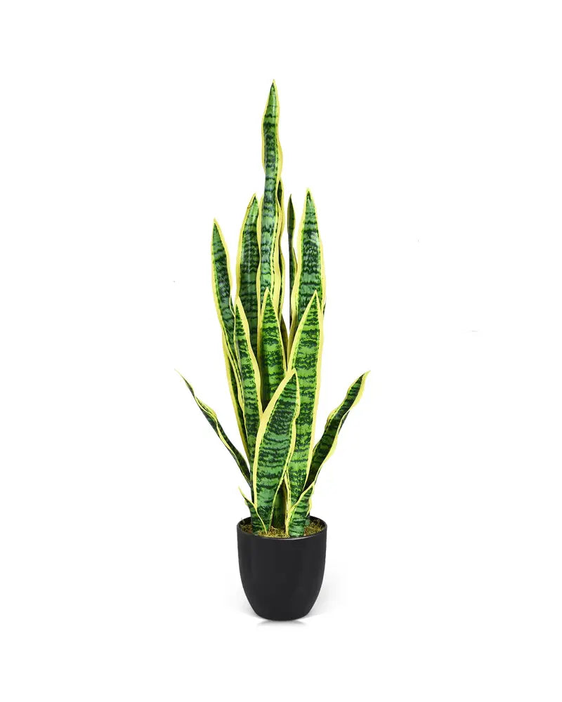 35.5 Inch Indoor-Outdoor Decoration Fake Artificial Snake Plant - Green - Faux Plants