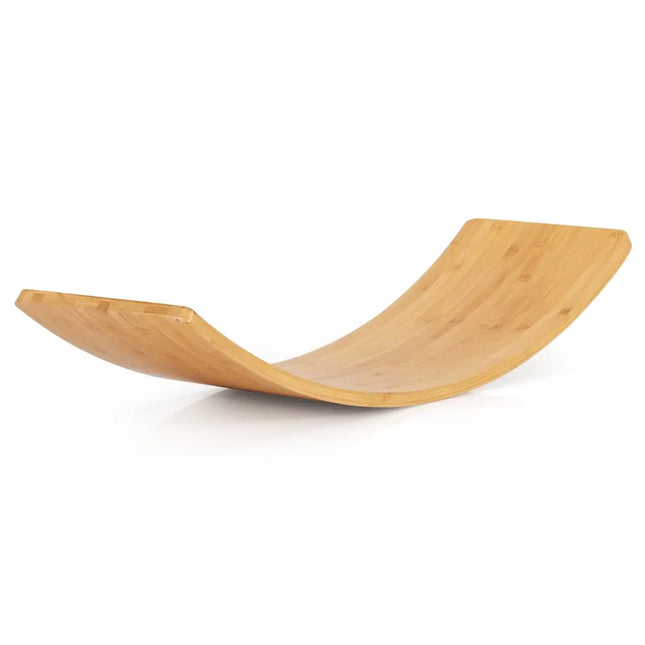 35.5 Inch Wooden Wobble Balance Board for Toddler and Adult - Natural - Toy Sports