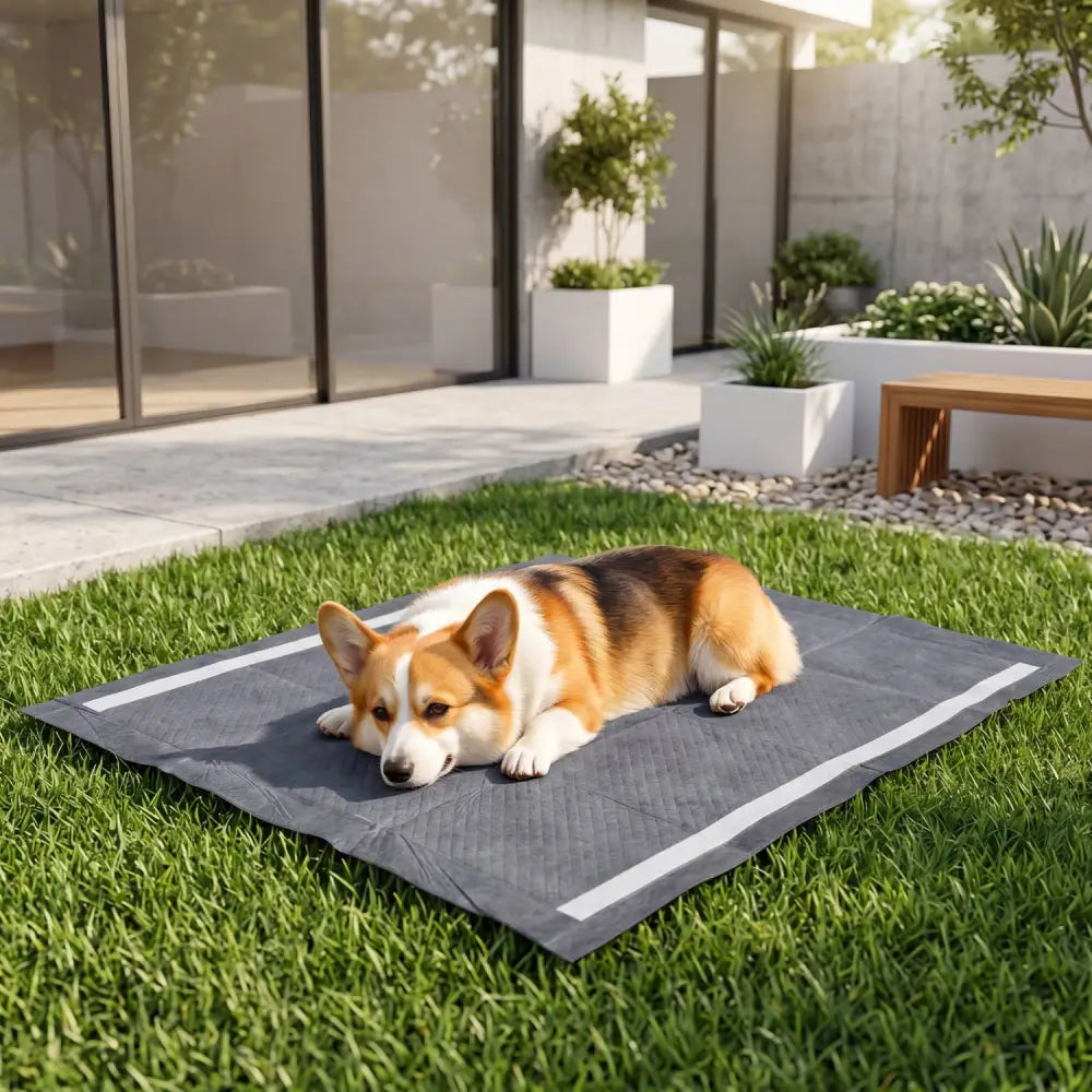 35.5’’ x 24’’ Charcoal Dog Pee Pads 6-Layer for Dogs-Black - Black - Dog Supplies