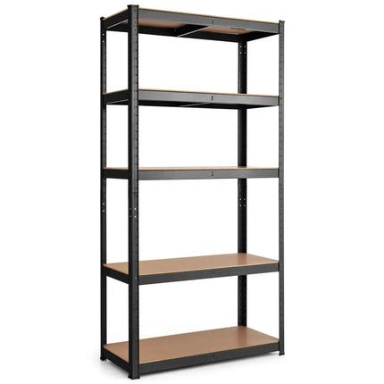 35.5 x 71 Inch Adjustable 5-Layer 2000 lbs Capacity Tool Shelf-Black - Black - Garages