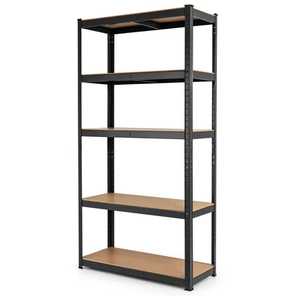 35.5 x 71 Inch Adjustable 5-Layer 2000 lbs Capacity Tool Shelf-Black - Black - Garages