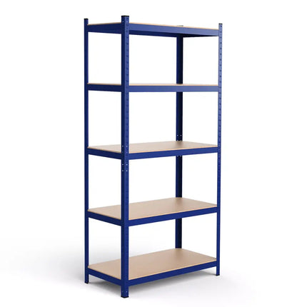 35.5 x 71 Inch Adjustable 5-Layer 2000 lbs Capacity Tool Shelf-Blue - Blue - Garages