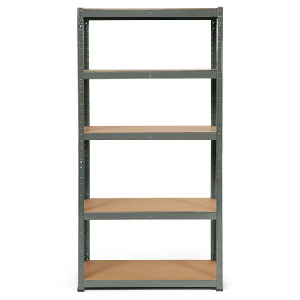 35.5 x 71 Inch Adjustable 5-Layer 2000 lbs Capacity Tool Shelf -Gray - Gray - Garages