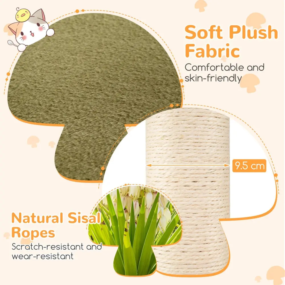 35 Inch Tall Cat Tower with Sisal Scratching Posts Cat Condo and Padded Platforms-Multicolor - Multicolor - Cat Trees