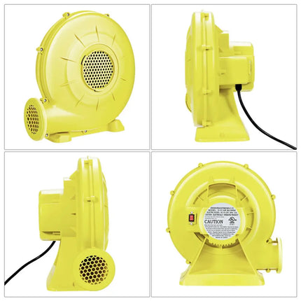 350 Watt 0.5 HP Air Blower Pump Fan for Inflatable Bounce House and Bouncy Castle-Yellow - Yellow - Air Blowers
