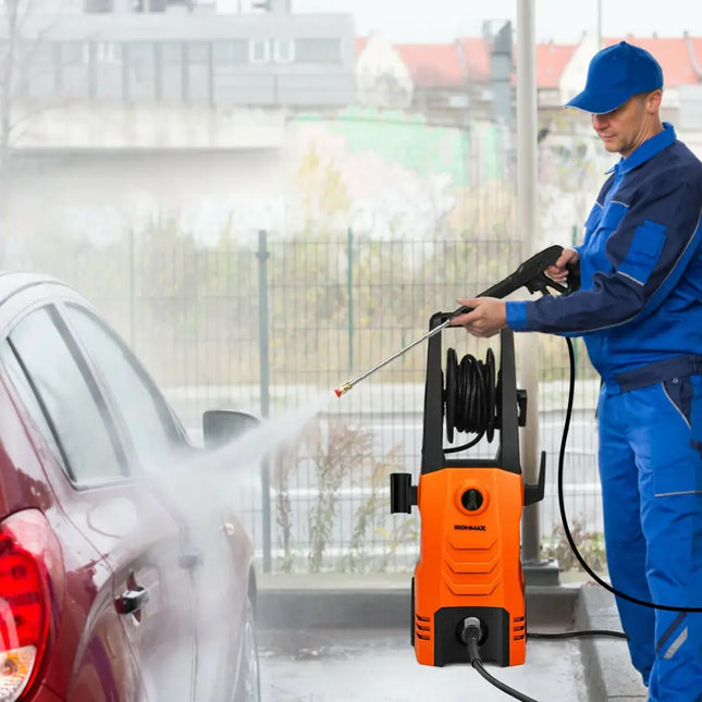 3500PSI Electric High Power Pressure Washer for Car Fence Patio Garden Cleaning-Orange - Orange - Pressure Washers