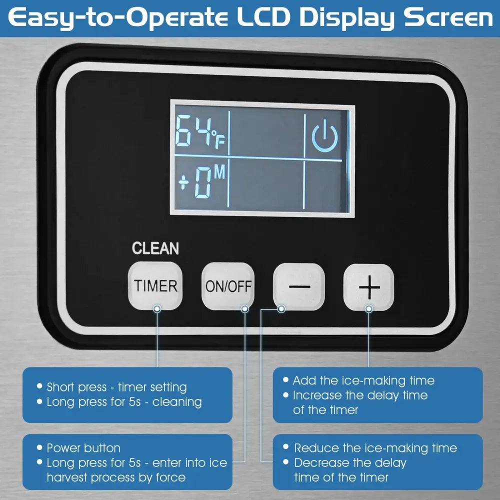 353LBS/24H Split Commercial Ice Maker with 198 LBS Storage Bin Costway