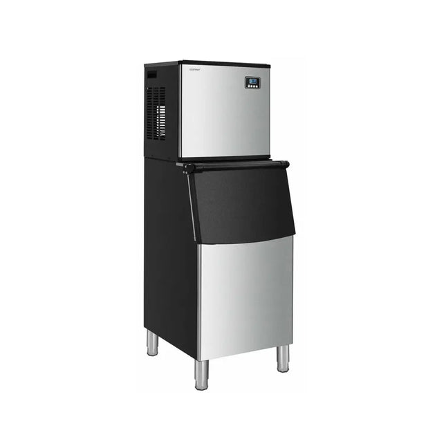 353LBS/24H Split Commercial Ice Maker with 198 LBS Storage Bin Costway