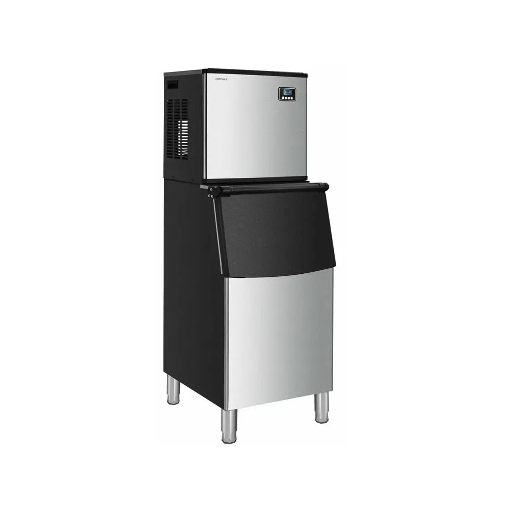 353LBS/24H Split Commercial Ice Maker with 198 LBS Storage Bin Costway