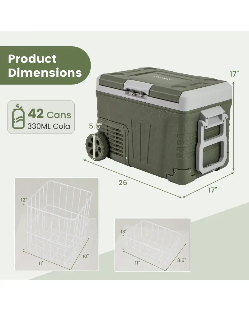35L Car Refrigerator Portable Car Fridge with Adjustable Range-35L - Coolers