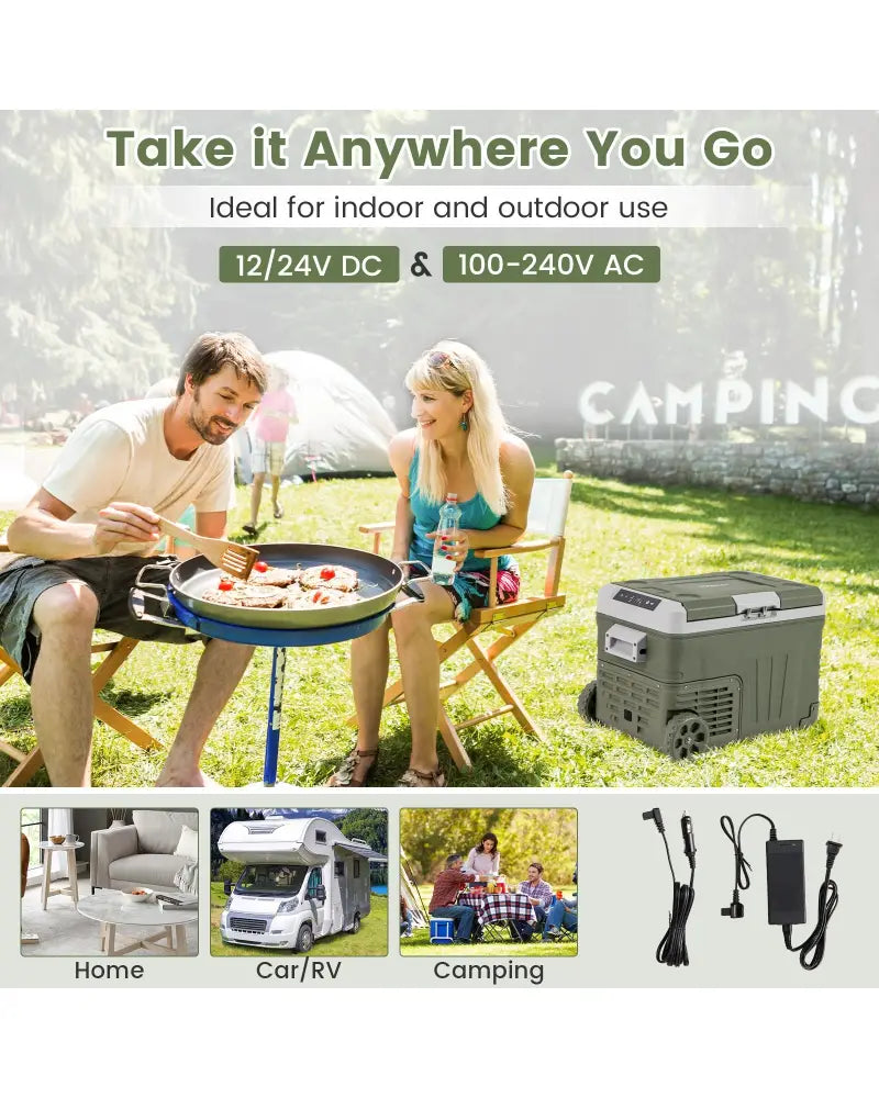 35L Car Refrigerator Portable Car Fridge with Adjustable Range-35L - Coolers