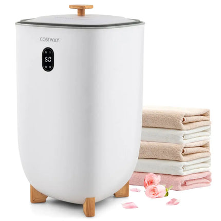 35L Large Home Towel Warmer Bucket with Auto Shut-off Function-White - White - Dryers