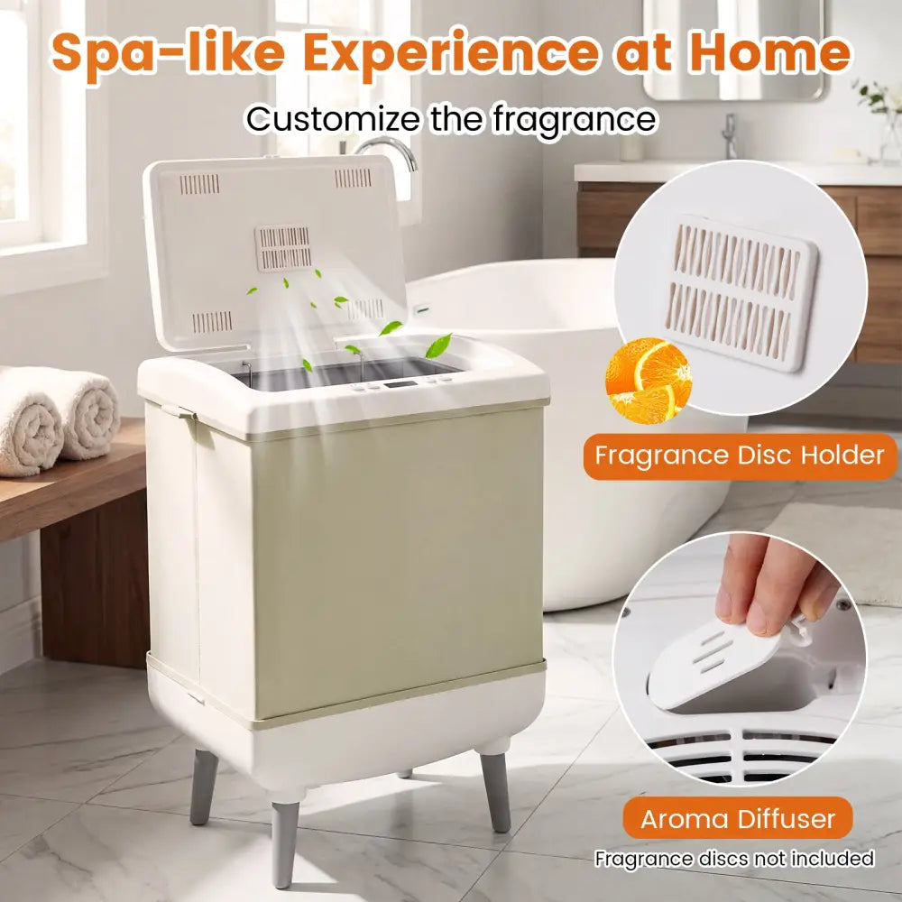 35L Large Towel Warmer with Heating and Drying Modes for Bathroom-Beige - Beige - Dryers