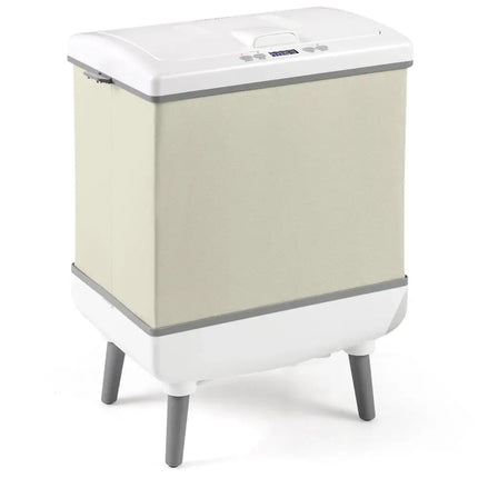 35L Large Towel Warmer with Heating and Drying Modes for Bathroom-Beige Costway