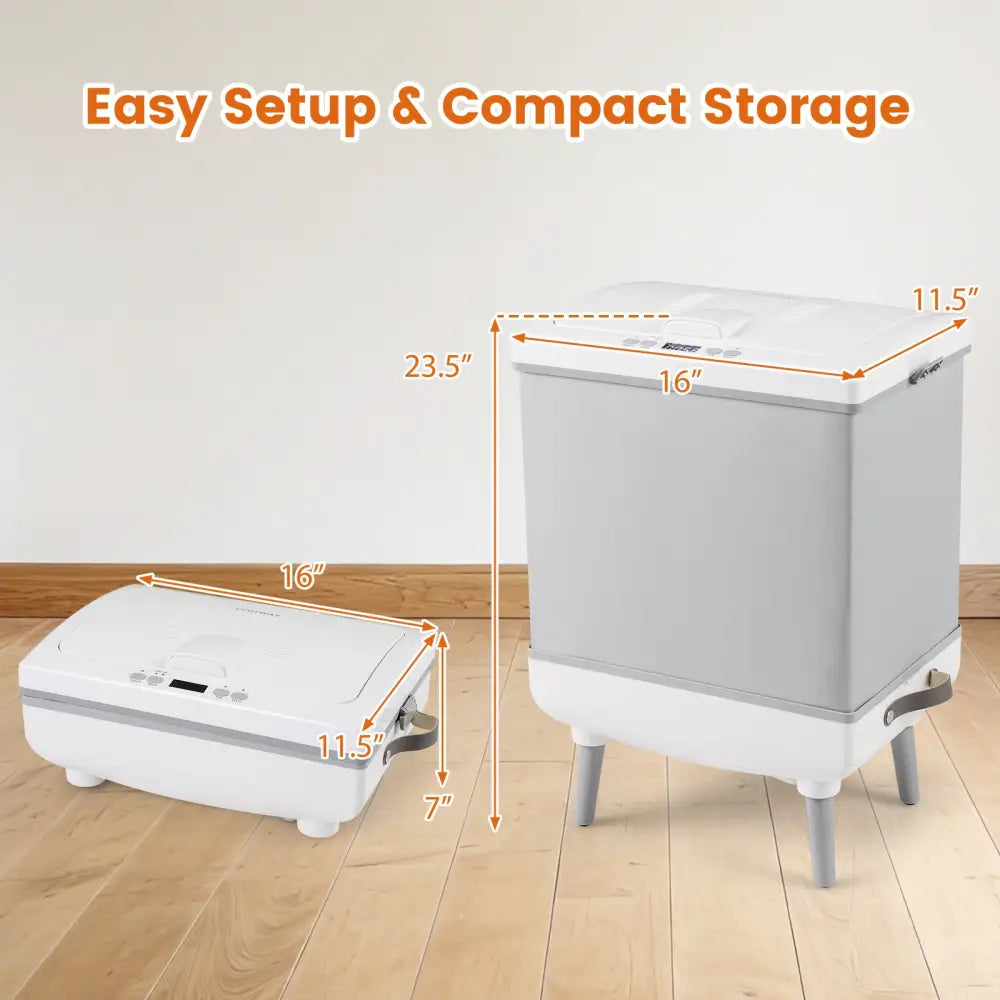 35L Large Towel Warmer with Heating and Drying Modes for Bathroom-Gray - Gray - Dryers