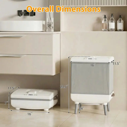 35L Large Towel Warmer with Heating and Drying Modes for Bathroom-Gray Costway