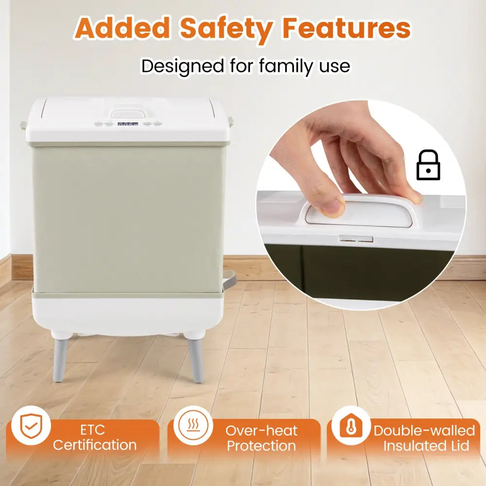 35L Large Towel Warmer with Heating and Drying Modes for Bathroom-Beige - Beige - Dryers