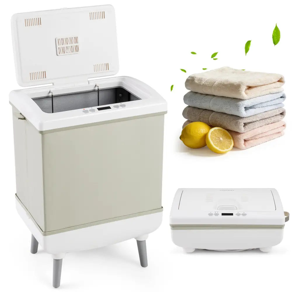 35L Large Towel Warmer with Heating and Drying Modes for Bathroom-Beige - Beige - Dryers