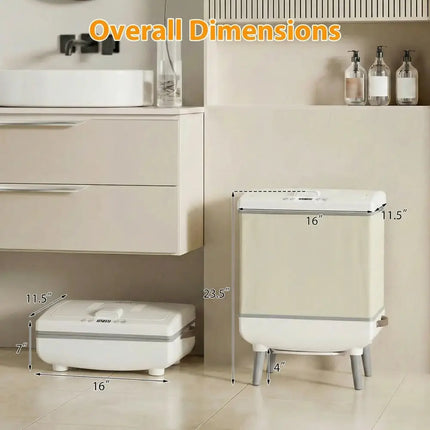 35L Large Towel Warmer with Heating and Drying Modes for Bathroom-Beige Costway