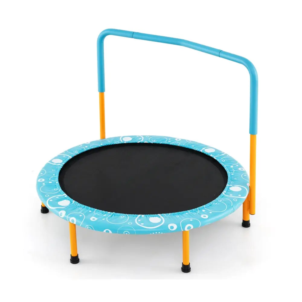 36 Inch Kids Trampoline Mini Rebounder with Full Covered Handrail-Orange - Orange - Trampolines