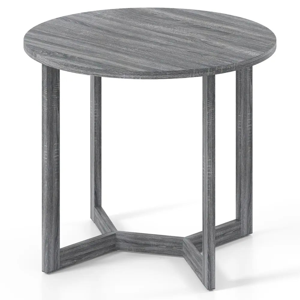 36 Inch Round Wood Dining Table for 2-4 People with Wing-shaped Pedestal Base-Black - Black - Dining Tables