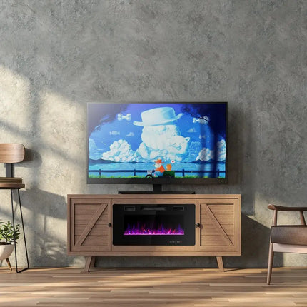 36 Inch Ultra Thin Wall Mounted Electric Fireplace Costway