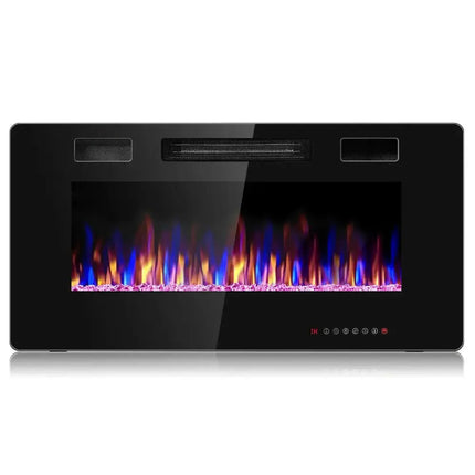 36 Inch Ultra Thin Wall Mounted Electric Fireplace Costway