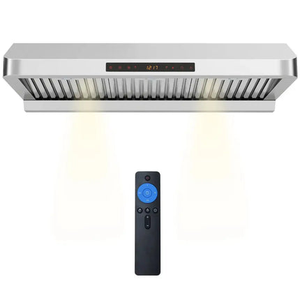36 Inch Under Cabinet Range Hood 900 CFM Kitchen Stove Vent with Oil Collector-Silver Costway