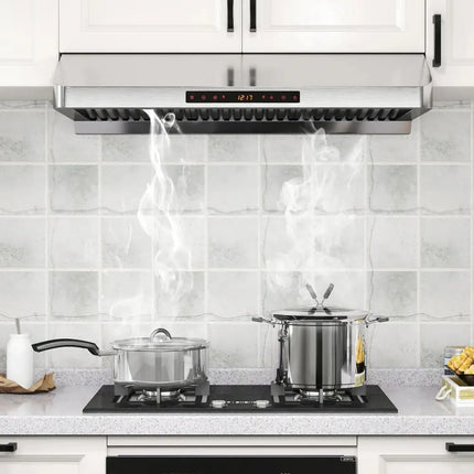 36 Inch Under Cabinet Range Hood 900 CFM Kitchen Stove Vent with Oil Collector-Silver Costway