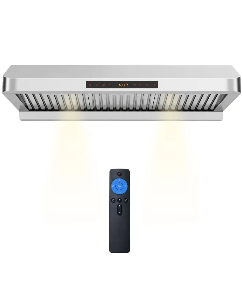 36 Inch Under Cabinet Range Hood 900 CFM Kitchen Stove Vent with Oil Collector-Silver - Silver - Kitchen Appliances
