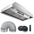 36 Inch Under Cabinet Range Hood with 4 Fan Speeds and Baffles Filters-Silver Costway