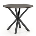 36 Inch Wood Dining Table with Intersecting Pedestal Base for 2-4 People-Brown - Brown - Dining Tables