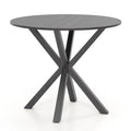 36 Inch Wood Dining Table with Intersecting Pedestal Base for 2-4 People-Black - Black - Dining Tables