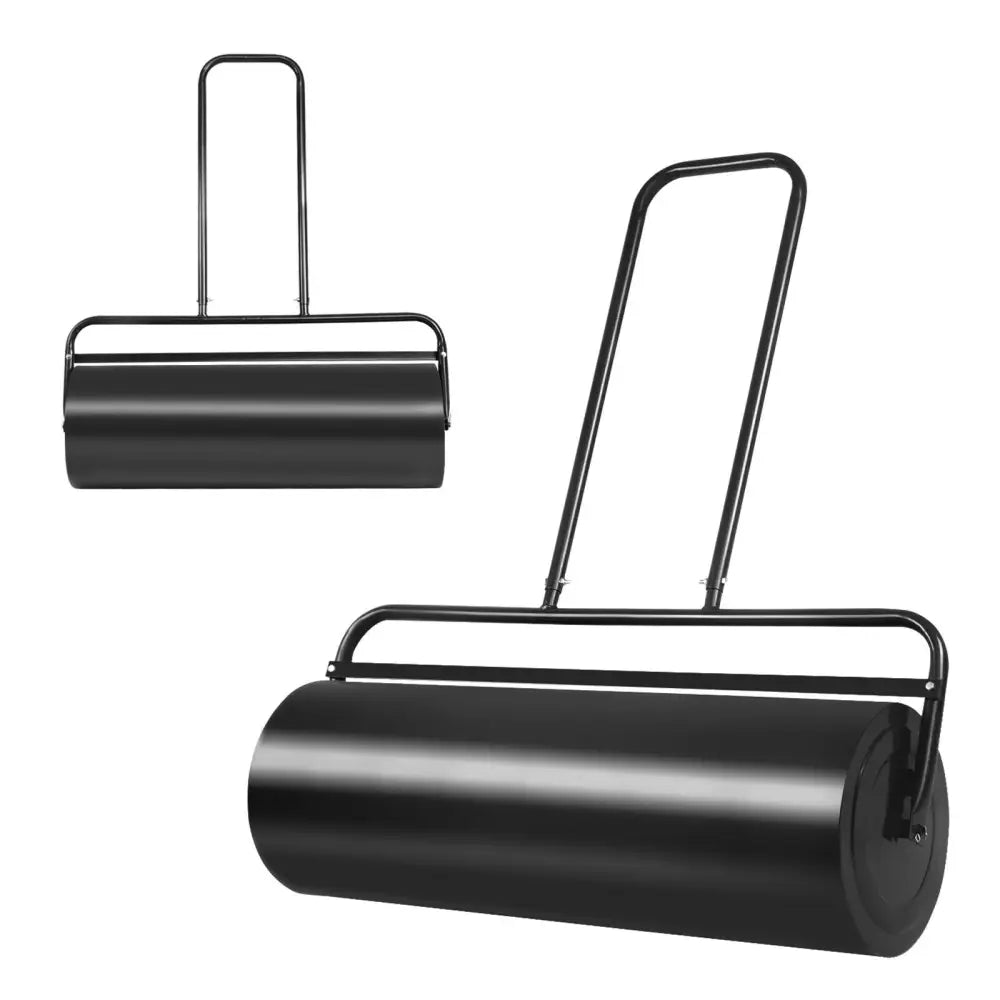 36 x 12 Inch Tow Lawn Roller Water Filled Metal Push Roller-Black - Black - Lawn Care Tools