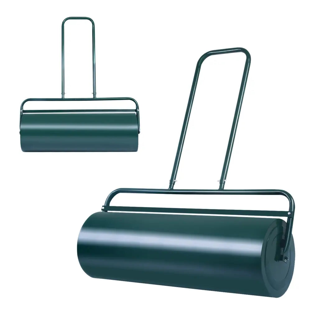 36 x 12 Inches Tow Lawn Roller Water Filled Metal Push Roller - Green - Lawn Care Tools