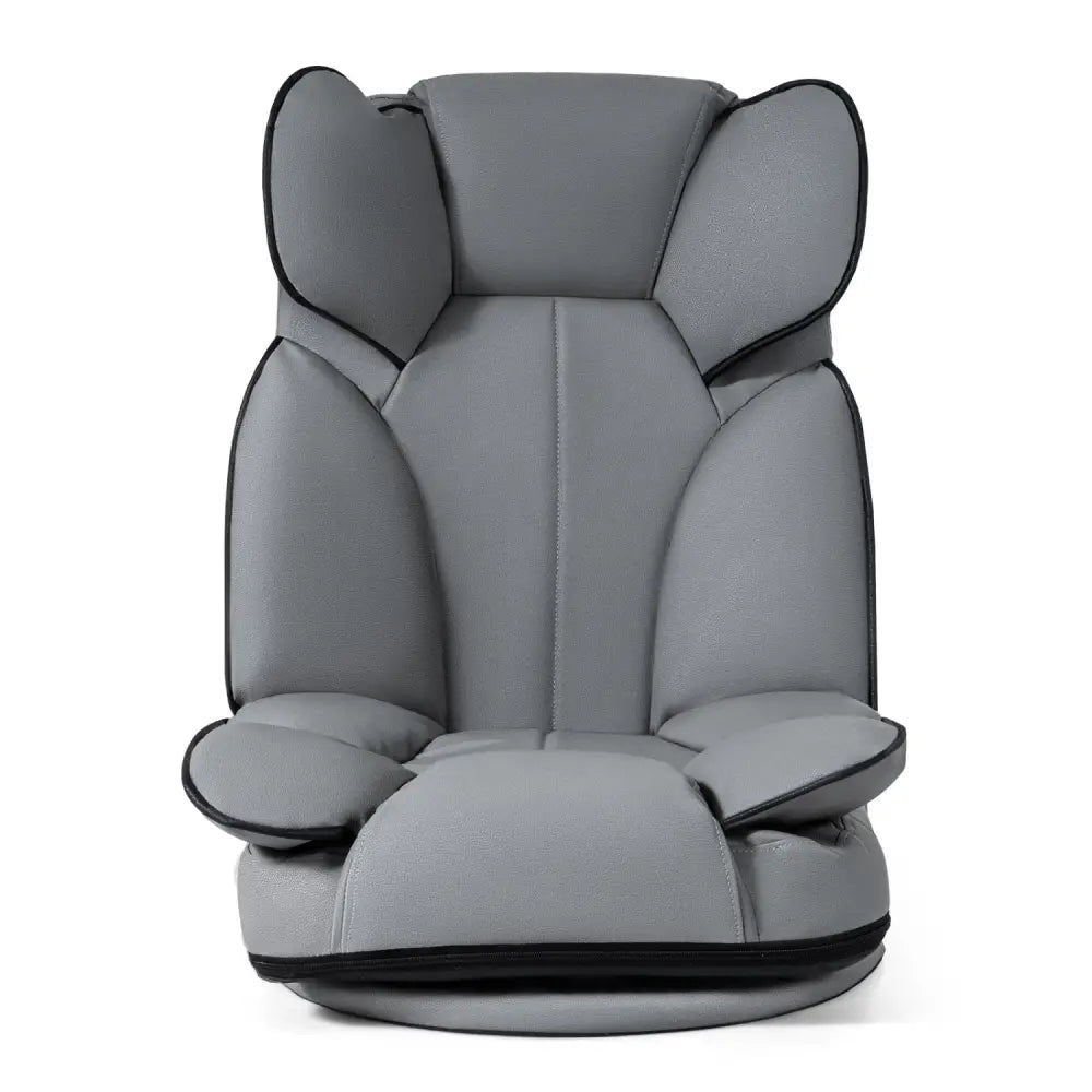 360 Degree Swivel Floor Gaming Chair with 6-Position Adjustable Backrest and Sponge Filling-Gray - Gray - Floor Chairs