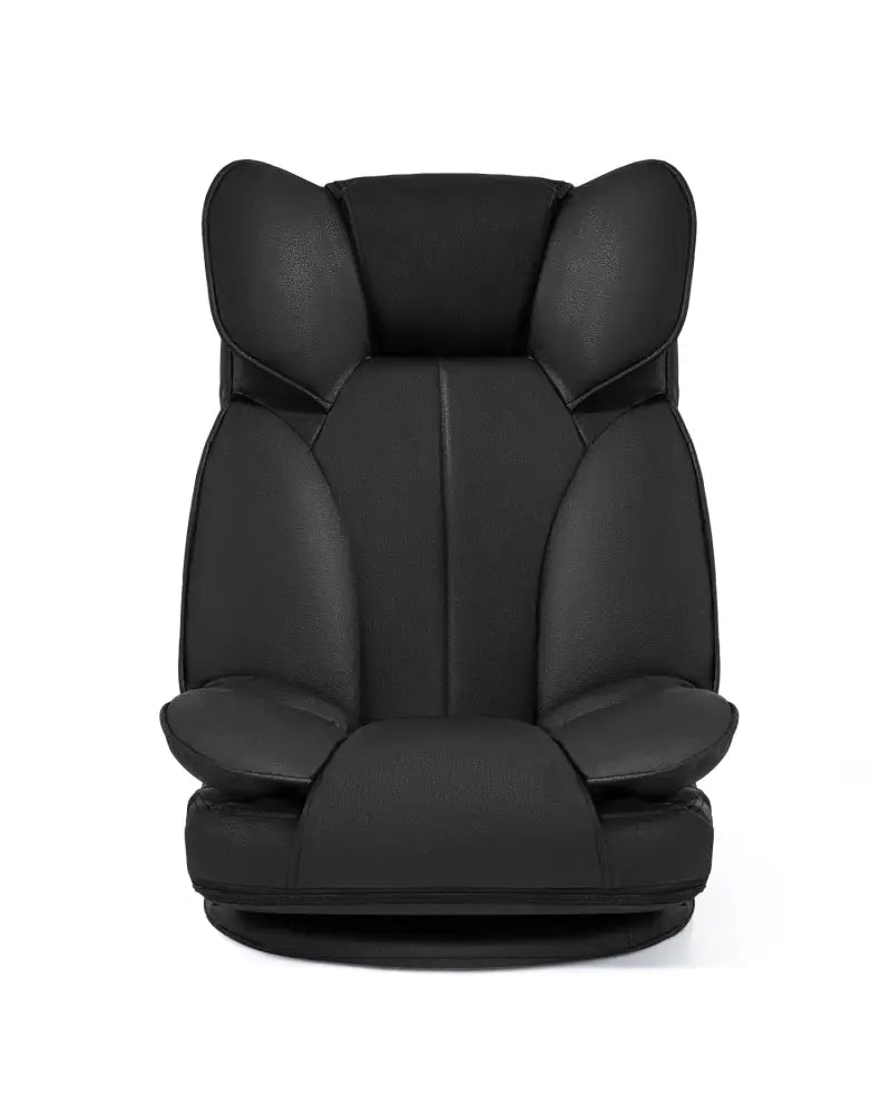 360 Degree Swivel Floor Gaming Chair with 6-Position Adjustable Backrest and Sponge Filling-Black - Black - Floor Chairs