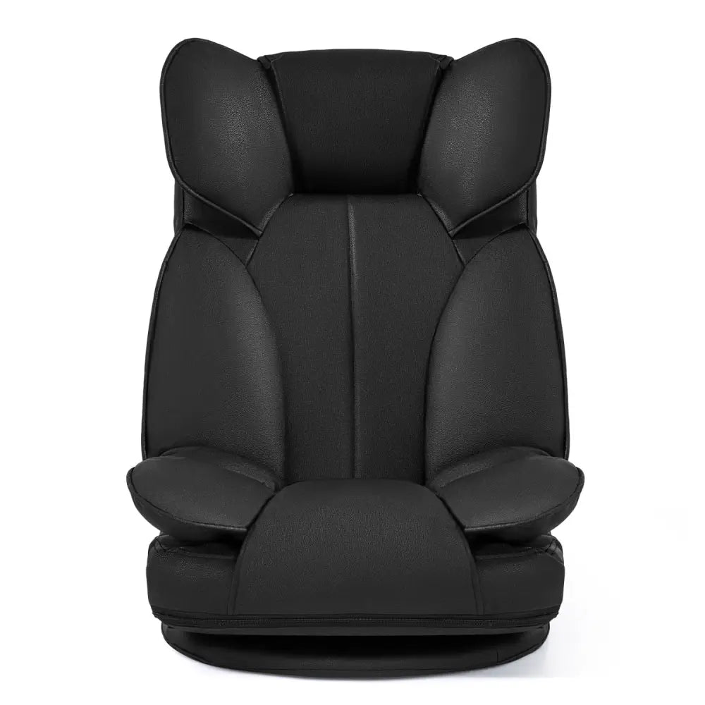 360 Degree Swivel Floor Gaming Chair with 6-Position Adjustable Backrest and Sponge Filling-Black - Black - Floor Chairs