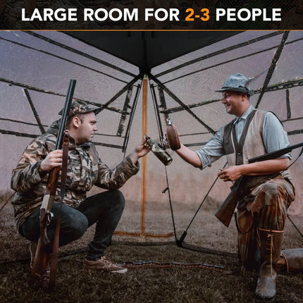 360° One Way See Through Ground Hunting Blind for Deer and Turkey Hunting - Camouflage - Tents
