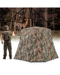 360° One Way See Through Ground Hunting Blind for Deer and Turkey Hunting - Camouflage - Tents
