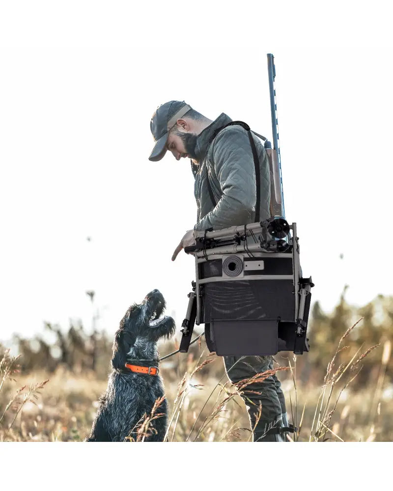 360° Swivel Portable Hunting Chair with Adjustable Legs and Armrests-Black - Black - Camping Furniture