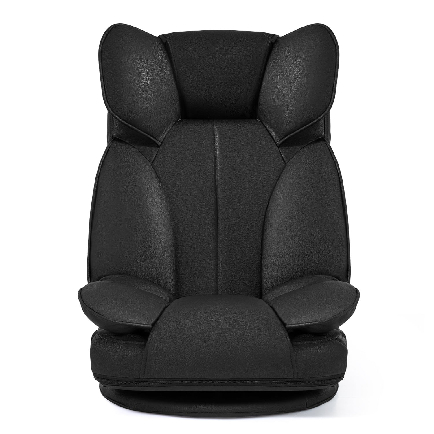 360 Degree Swivel Floor Gaming Chair with 6-Position Adjustable Backrest and Sponge Filling-Black