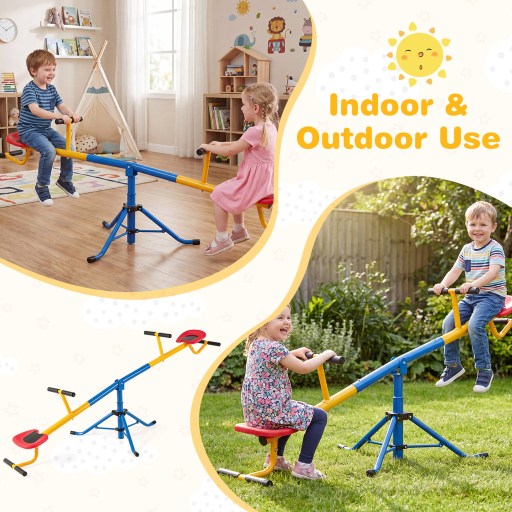 Balançoire à bascule pivotante à 360° pour enfants, équipement de terrain de jeu