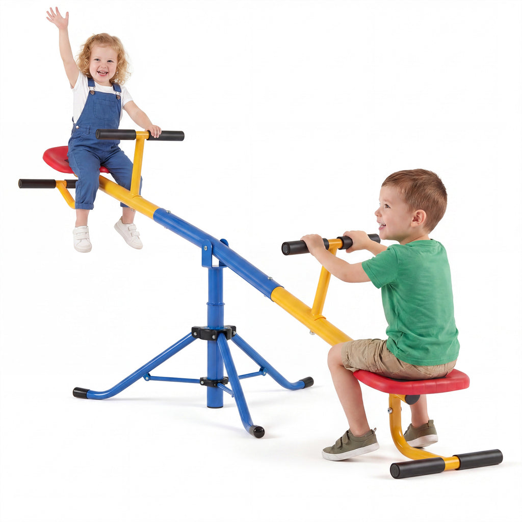 Balançoire à bascule pivotante à 360° pour enfants, équipement de terrain de jeu